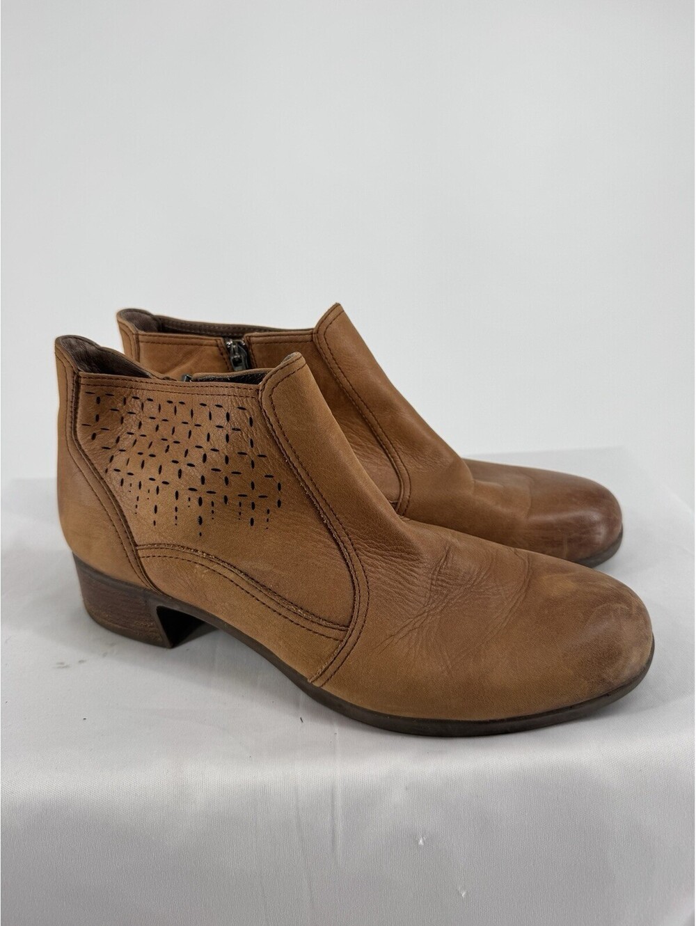 Dansko boots womens 41 brown leather liberty fall boho classic ankle heeled